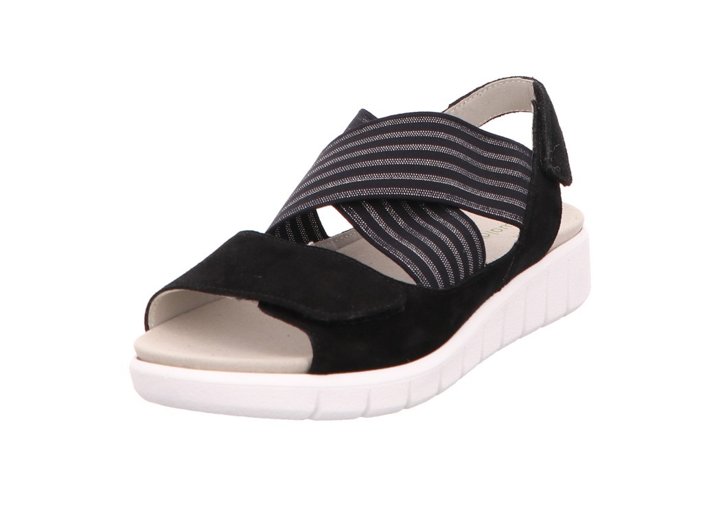 WALDLÄUFER Komfort Sandalen schwarz