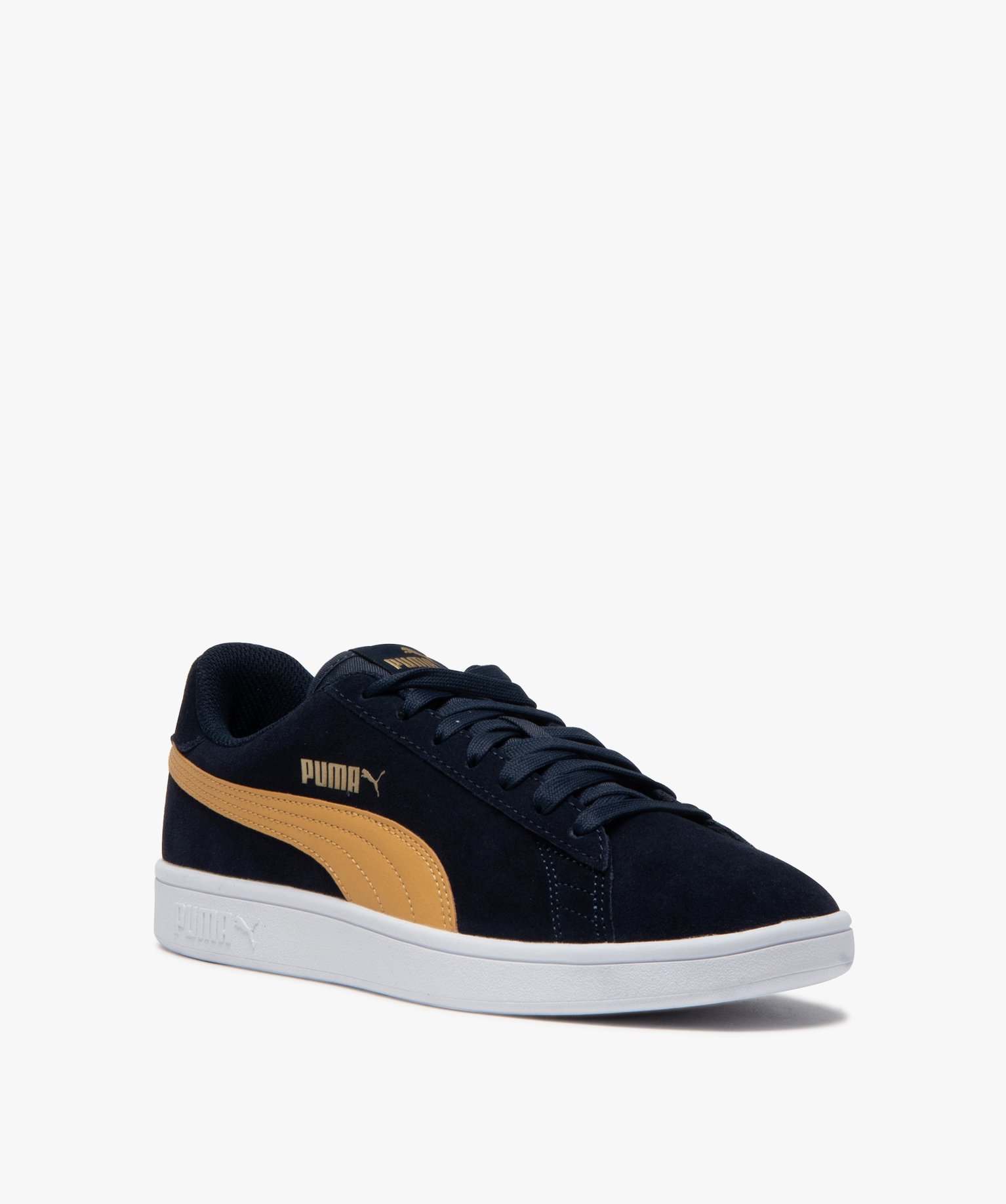 Baskets homme dessus cuir à lacets – Puma Smash marine | GEMO