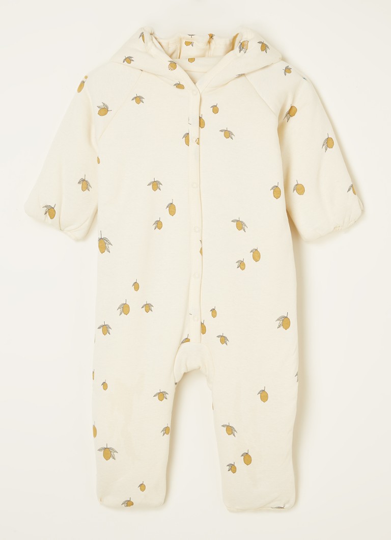 Konges Sløjd Organic cotton baby suit with hood