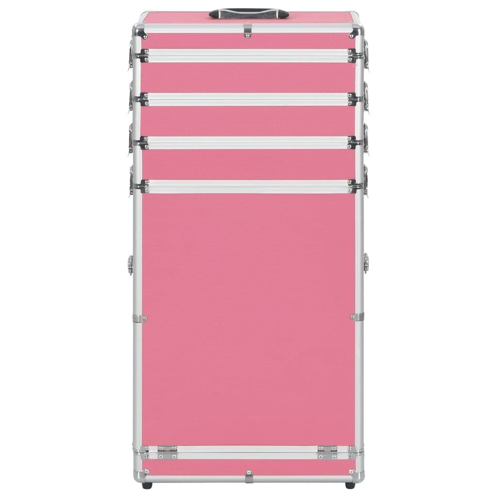 vidaXL Kosmetik-Koffer Kosmetikkoffer Aluminium Rosa