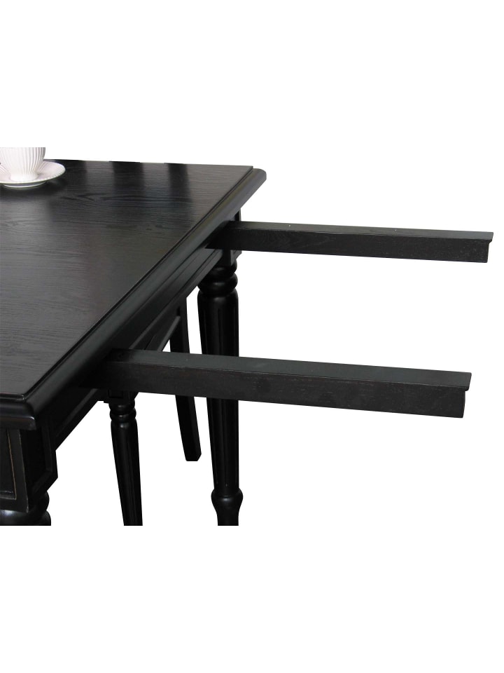 ebuy24 Essgruppe Amaretta (7-teilig) Schwarz 180 x 100 cm günstig kaufen onesize