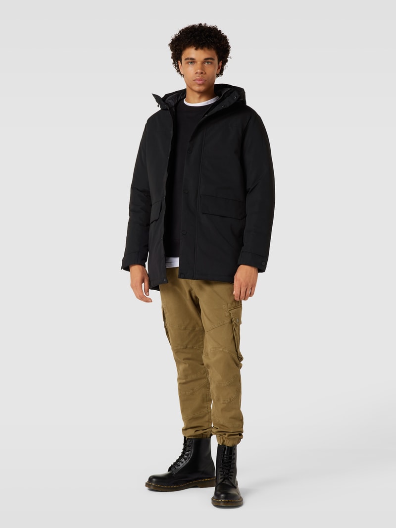 Parka mit Kapuze Modell 'CHAMP' in schwarz