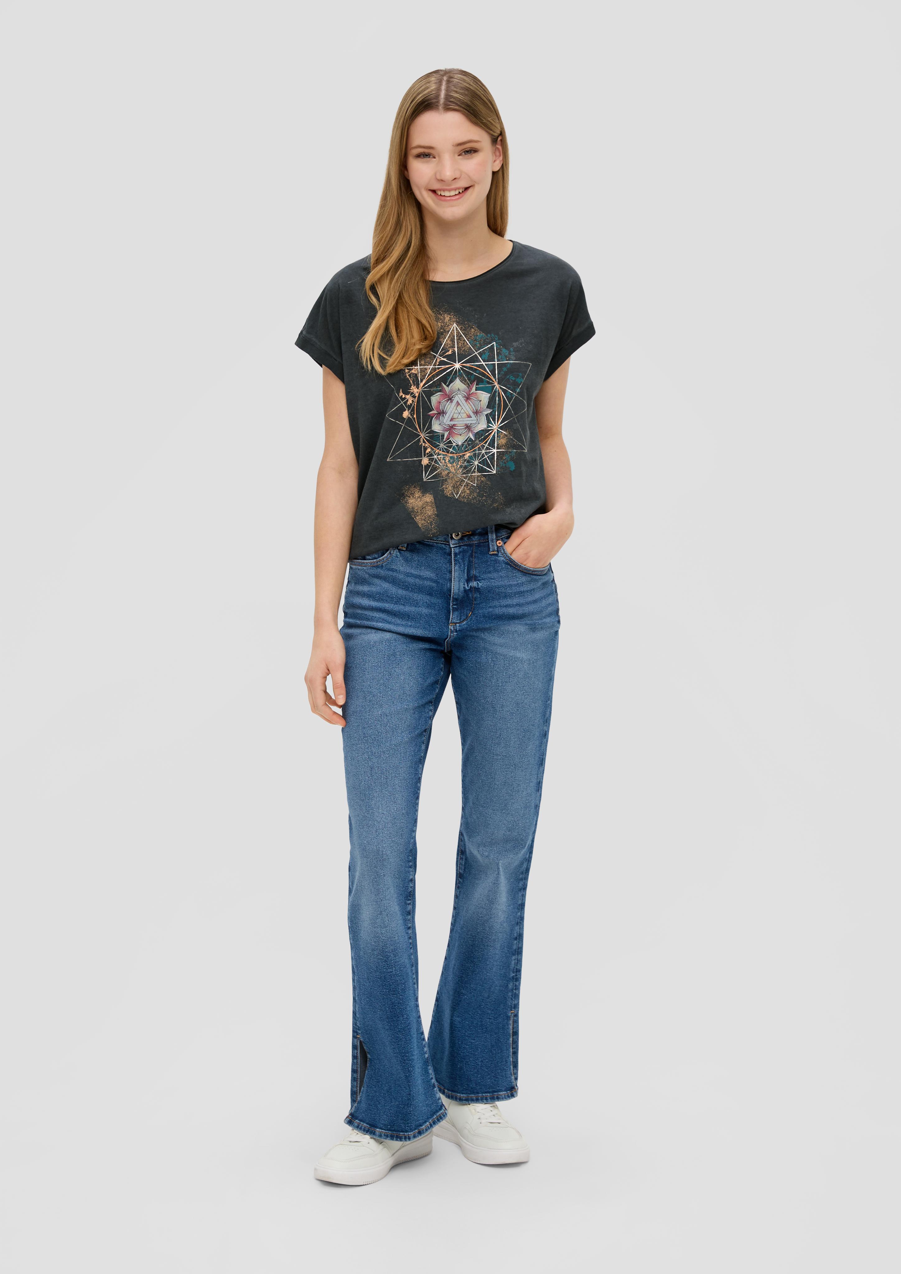 Weiches Baumwollshirt mit Frontprint  2151253-99D1