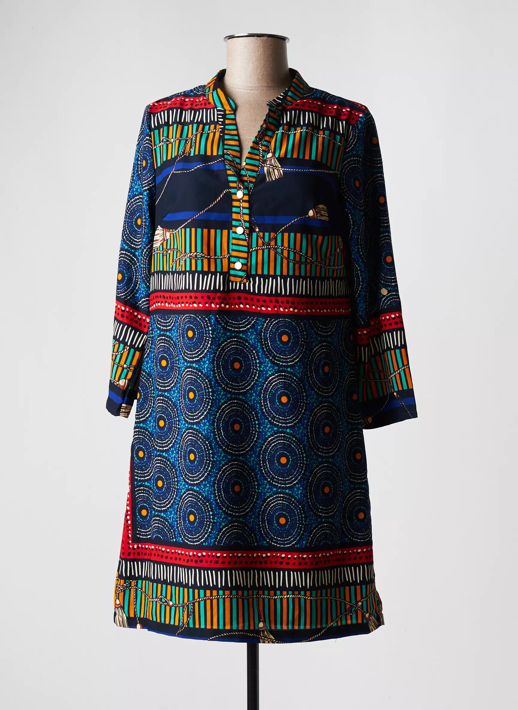 Jus D Orange Robes Courtes Femme couleur bleu