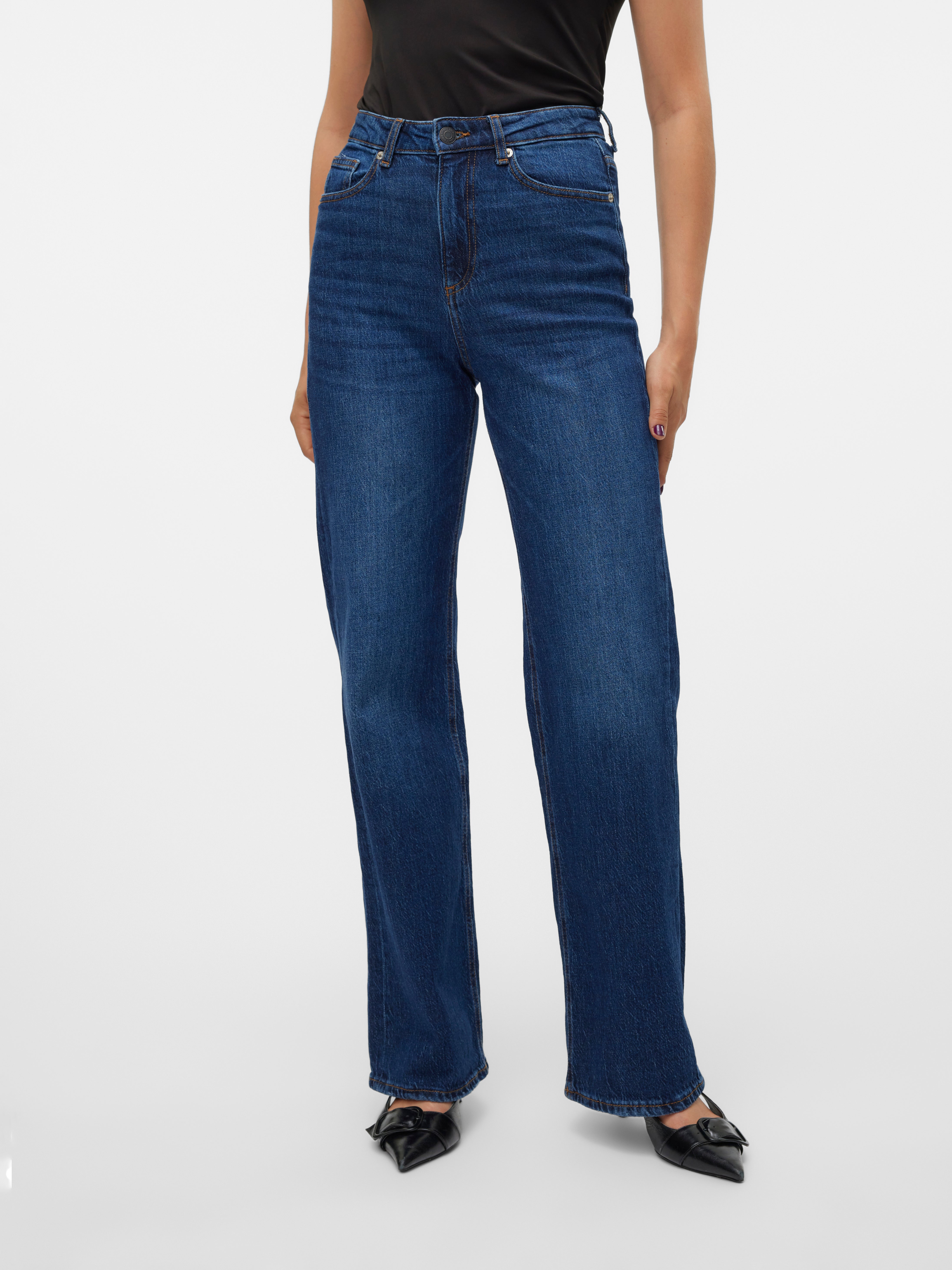 VMTESSA Hohe Taille Weiter Beinschnitt Jeans