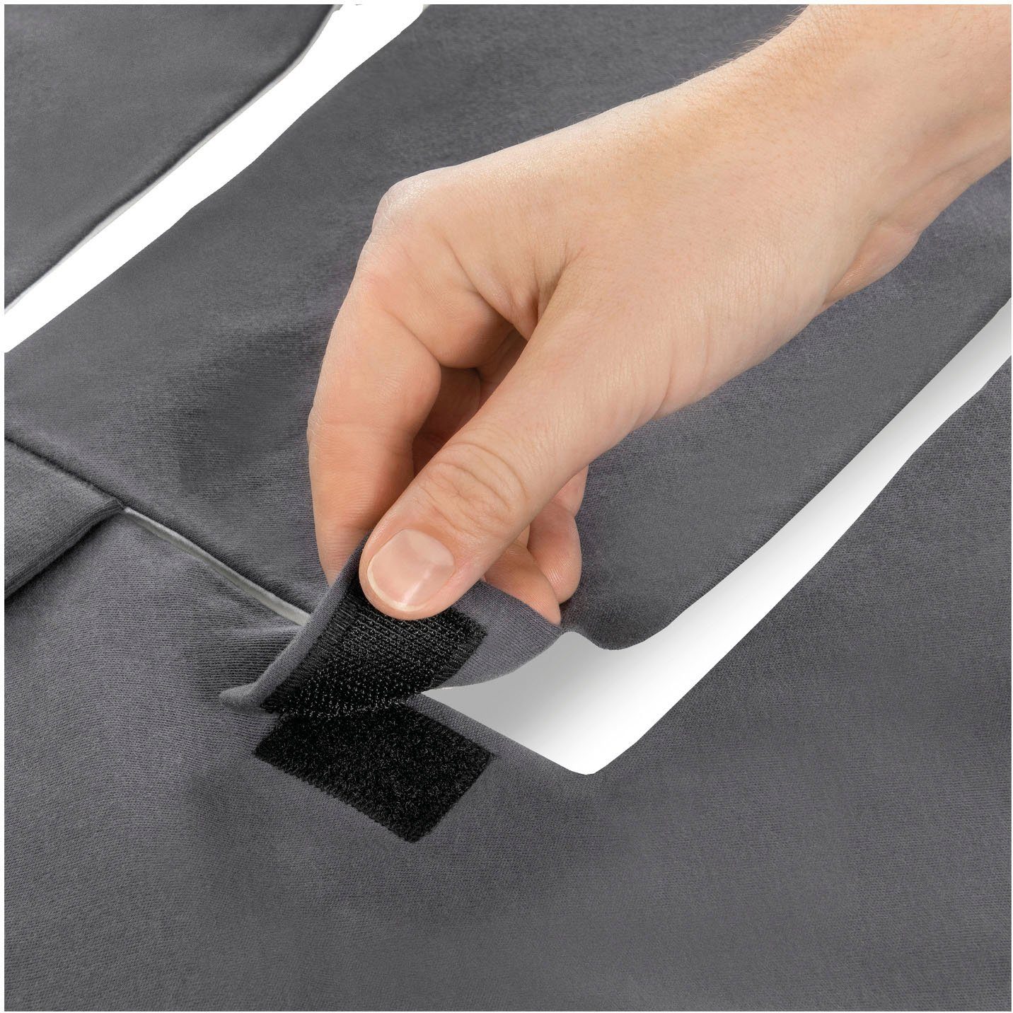 Babydecke Baby Einschlagdecke, Snuggle N Dream Mickey Mouse Anthracite, Hauck, mit Kapuze