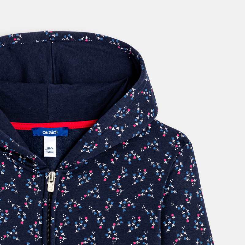 Sweat-shirt imprimé bleu fille