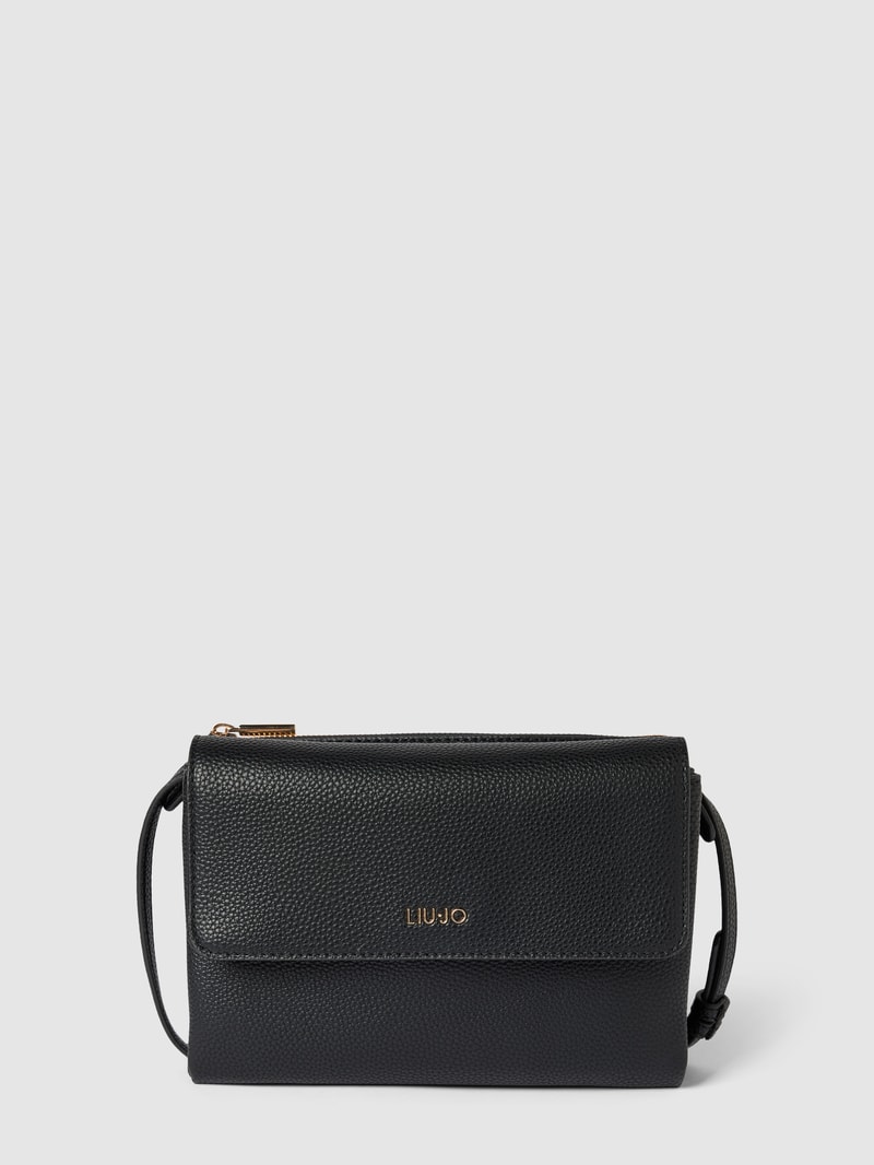 Handtasche mit Label-Applikation Modell 'CALIWEN' in schwarz