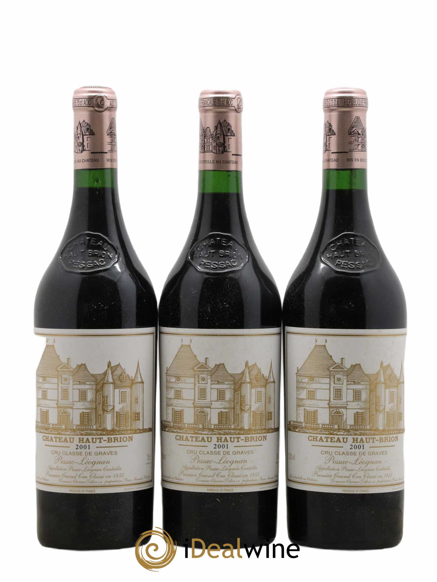 Château Haut Brion 1er Grand Cru Classé  2001 - Lot de 12 Bouteilles