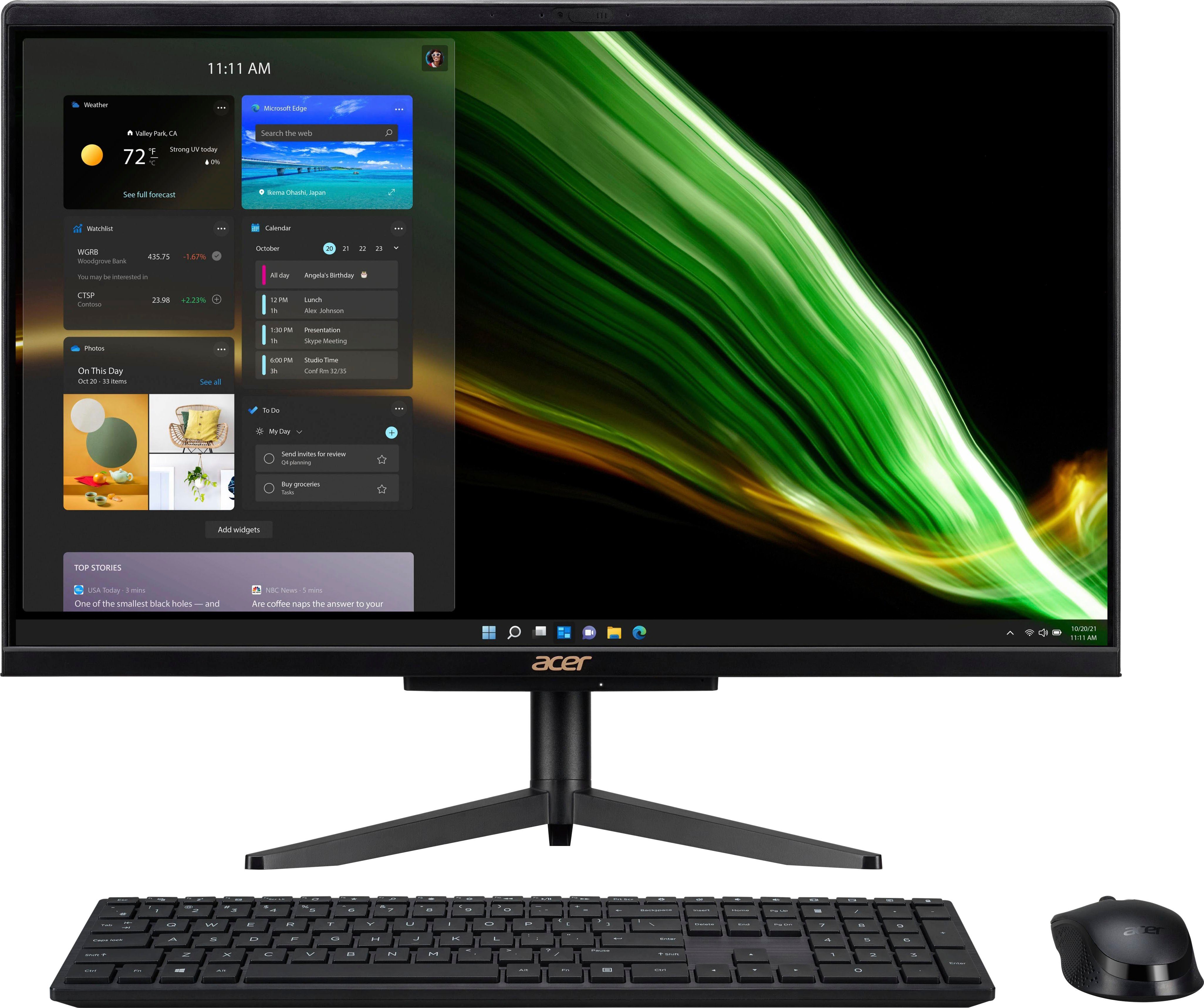 Acer Aspire C24-1600 All-in-One PC (23,8 Zoll, Intel Pentium N6005, UHD Graphics, 8 GB RAM, 512 GB SSD, Luftkühlung)