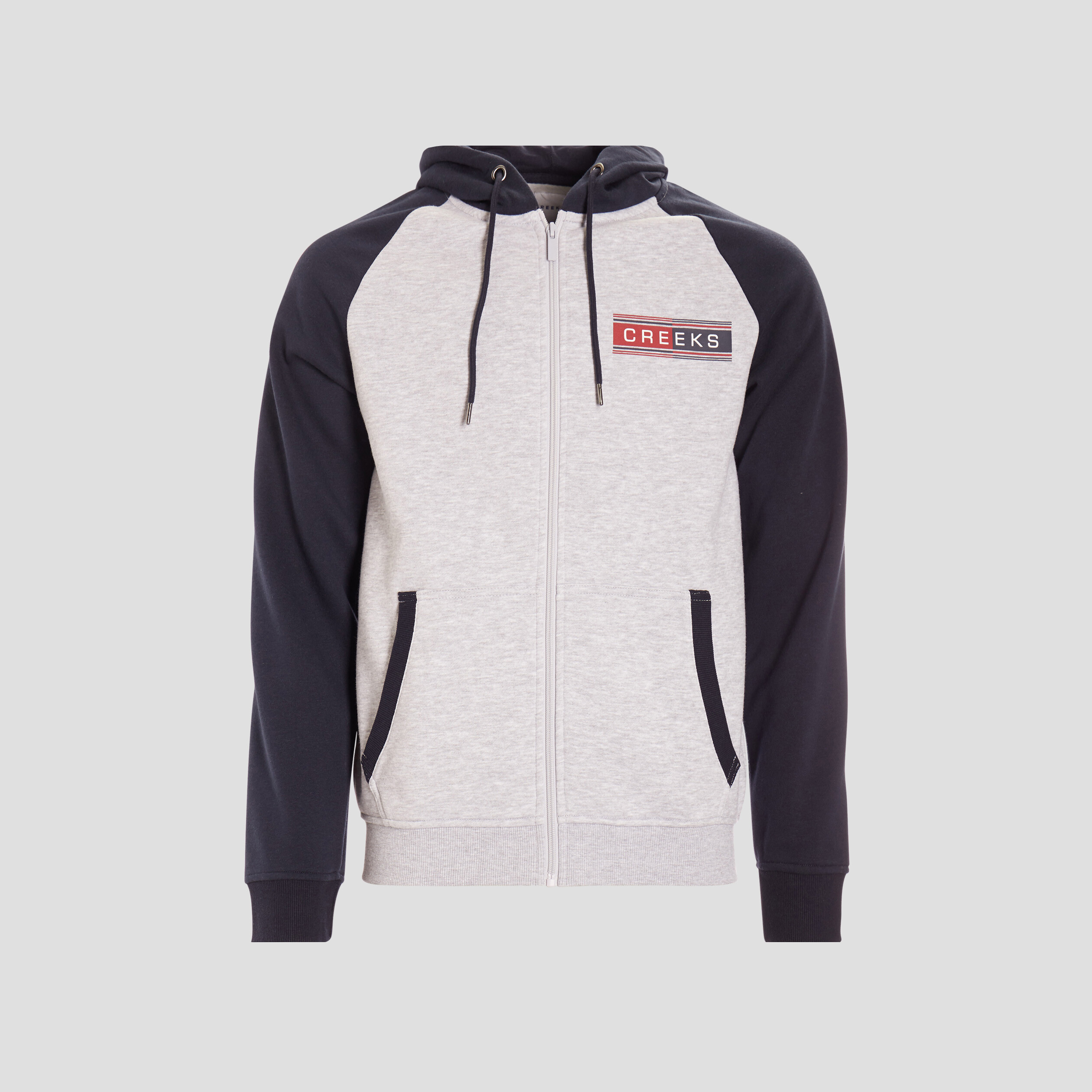 Sweat zippé à capuche Creeks bleu marine homme | La Halle