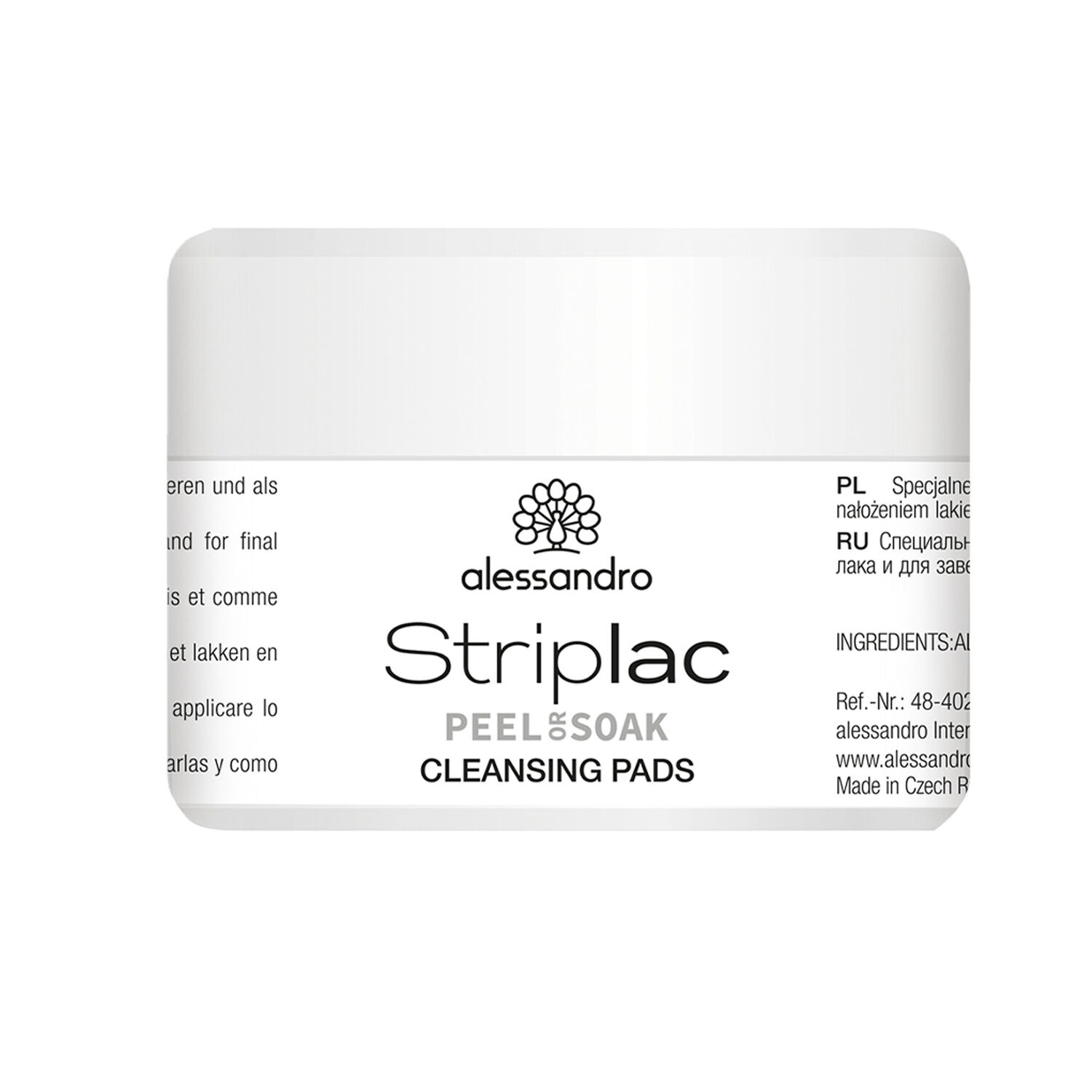 Alessandro Striplac Peel or Soak Tampons De Nettoyage