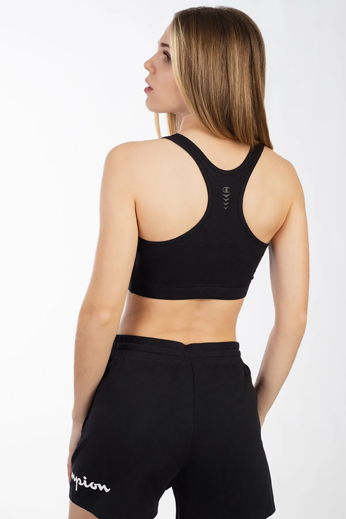 Champion  Sport-BH - Schwarz - Slogan