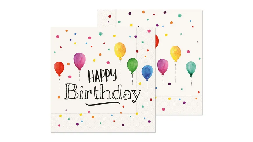 Geschenk für Dich Serviette Happy Birthday