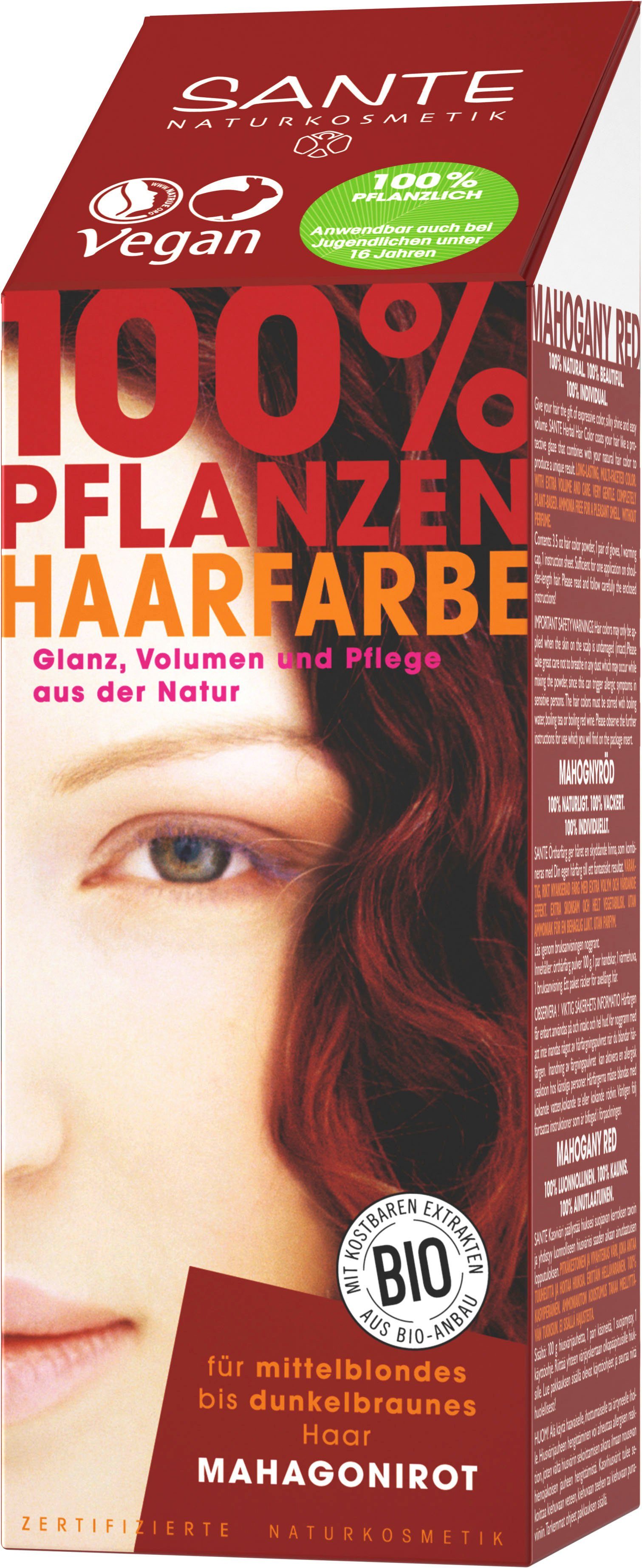 SANTE Haarfarbe Pflanzenhaarfarbe mahagonirot