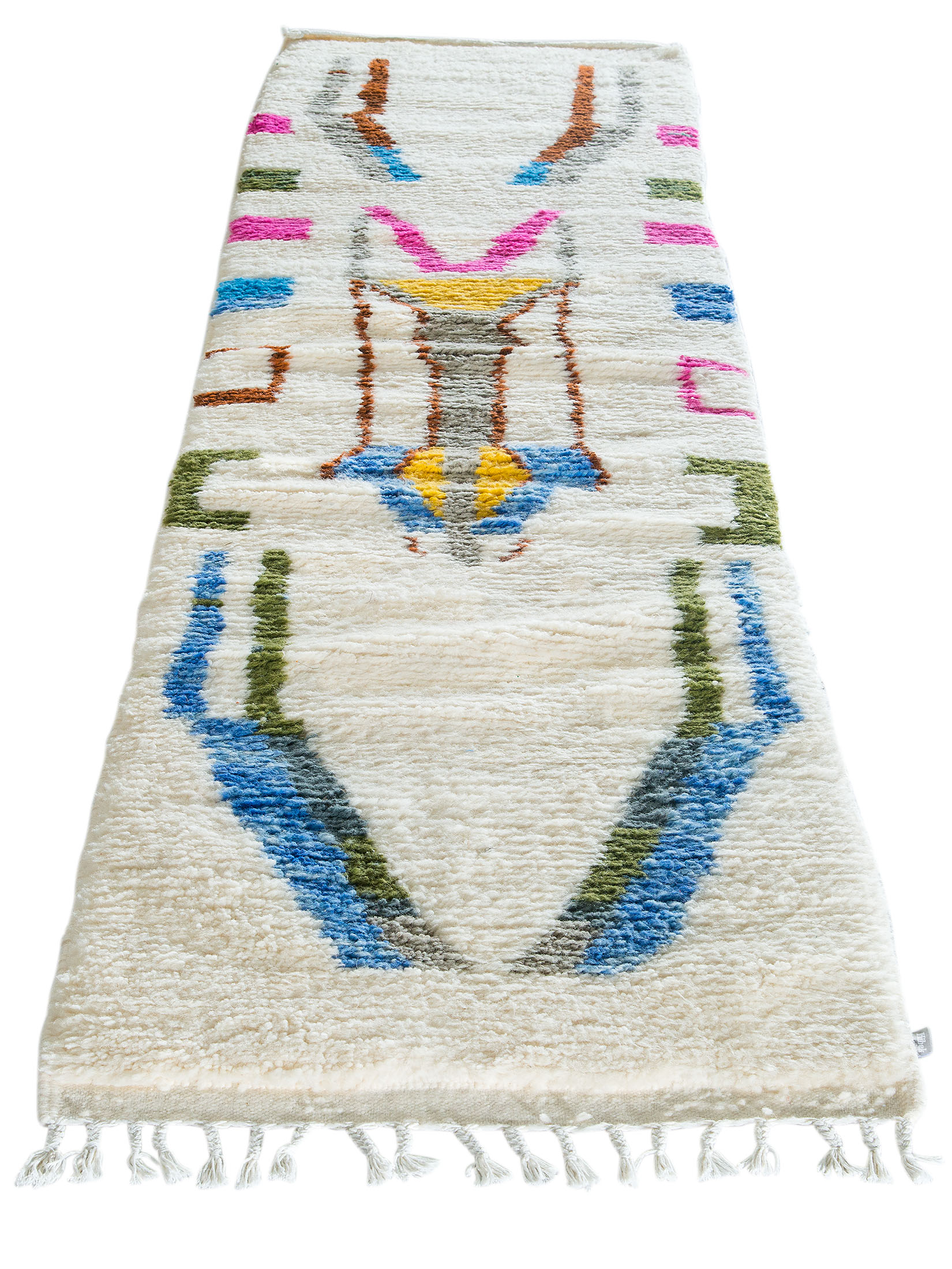 Beni Ourain ca. 74 x 313 cm, Unikat / Einzelstück