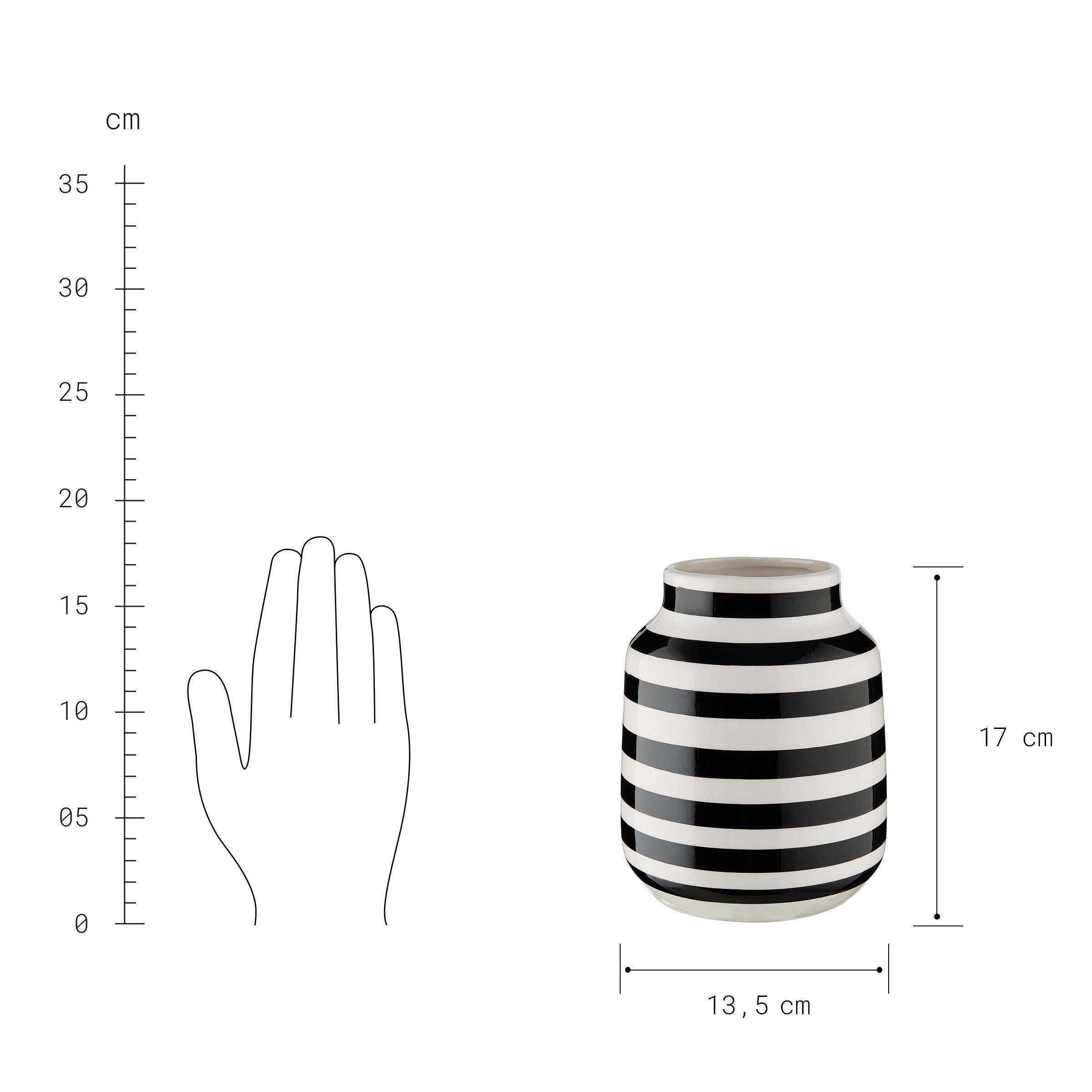 BUTLERS Dekovase MALIKA Vase gestreift Höhe 17cm