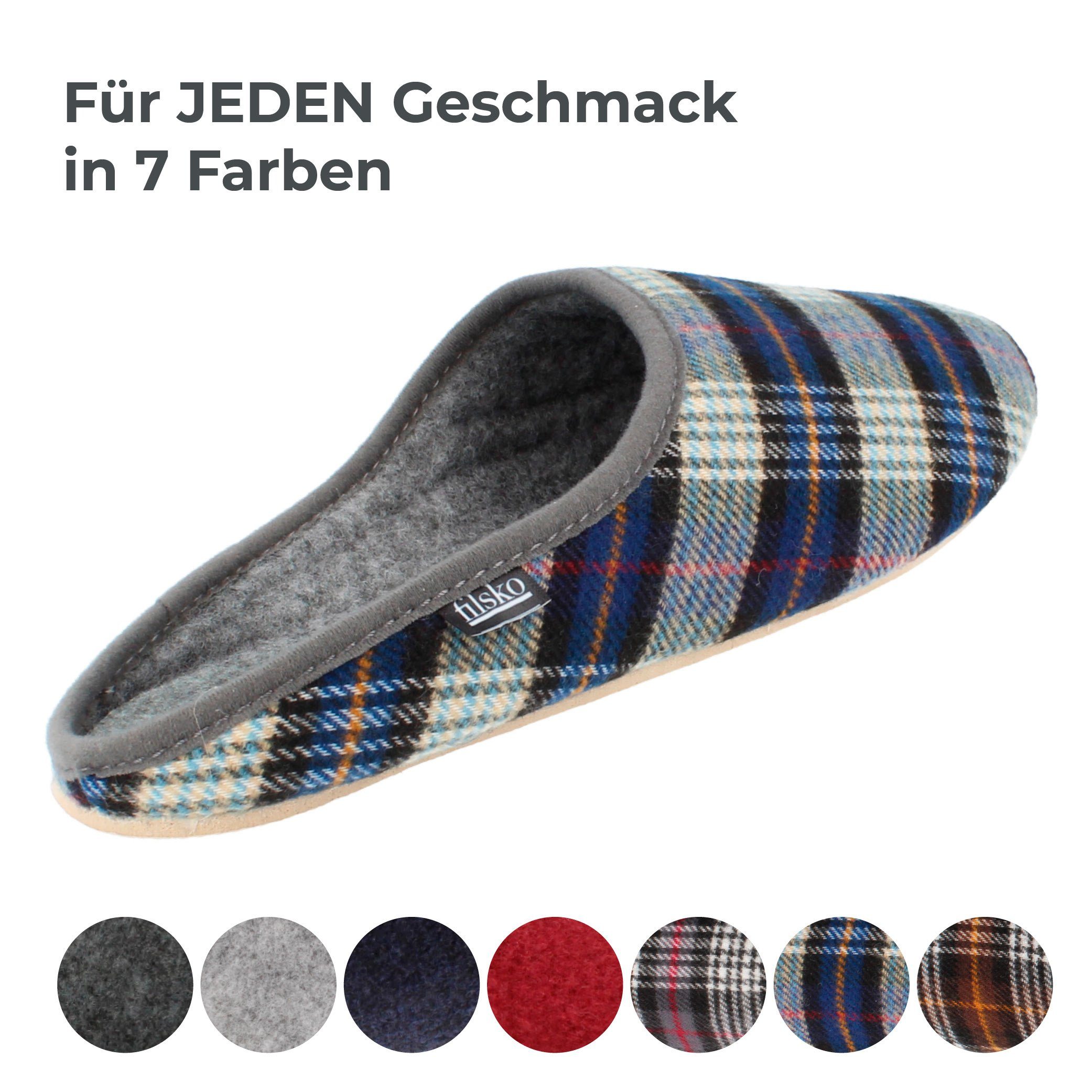 filsko Filzpantoffeln, Hausschuhe Herren, Hausschuhe Damen, federleicht & bequem nur 75g, 36 bis 48 EU, 5mm Gummisohle, Für jeden Fuß geeignet, Filzhausschuhe, Hausschuhe Kinder Mädchen Junge Hausschuh warme Hausschuhe, mit Gummisohle