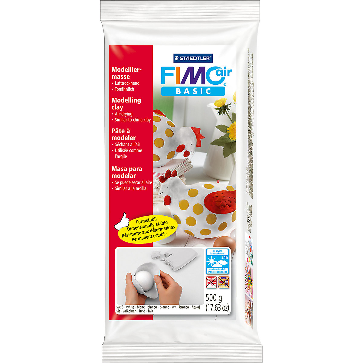 Fimo Air Basic Modelliermasse, 500 g