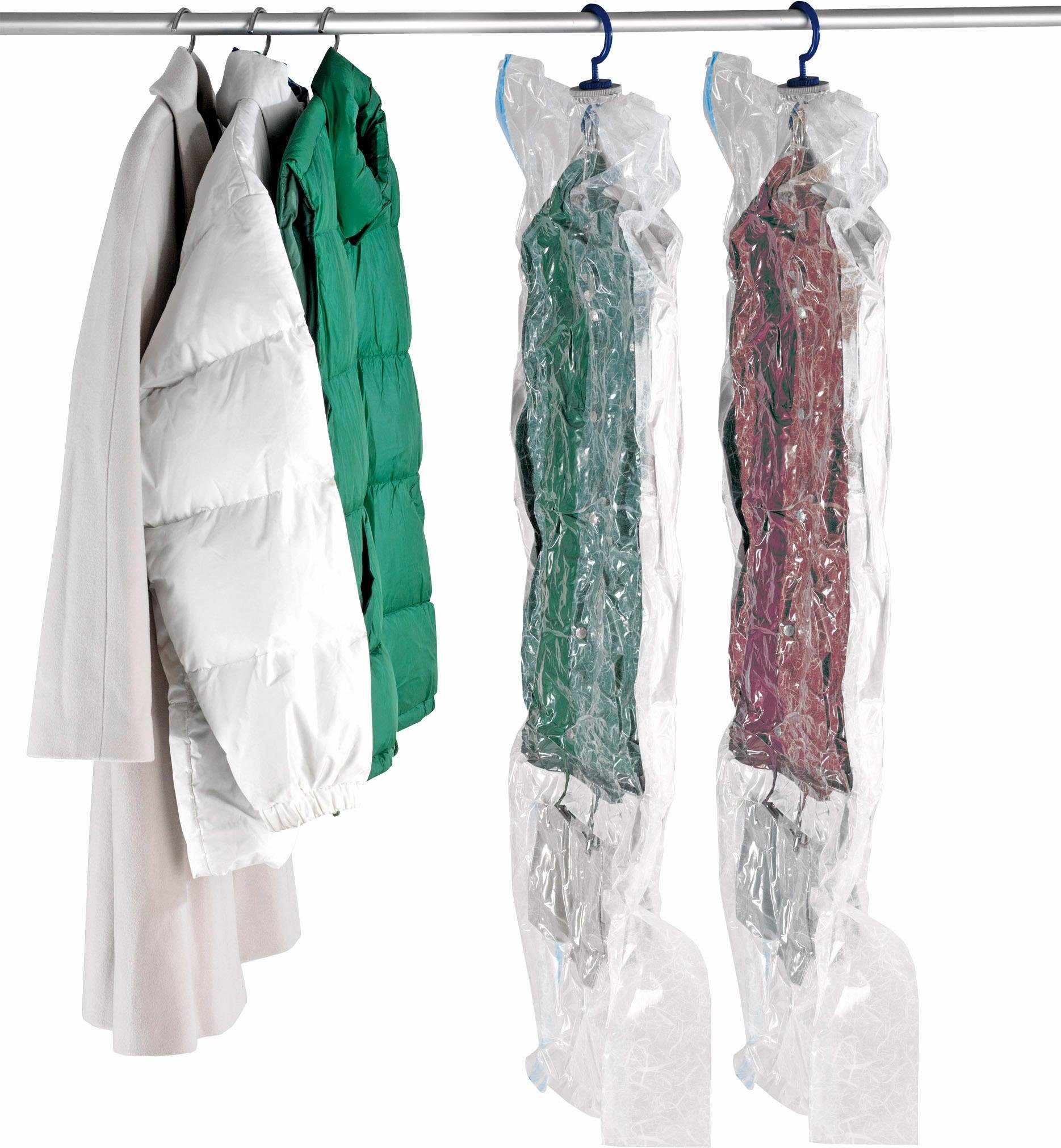 WENKO Kleidersack Vakuum Größe L & XL (Set, 2 St)