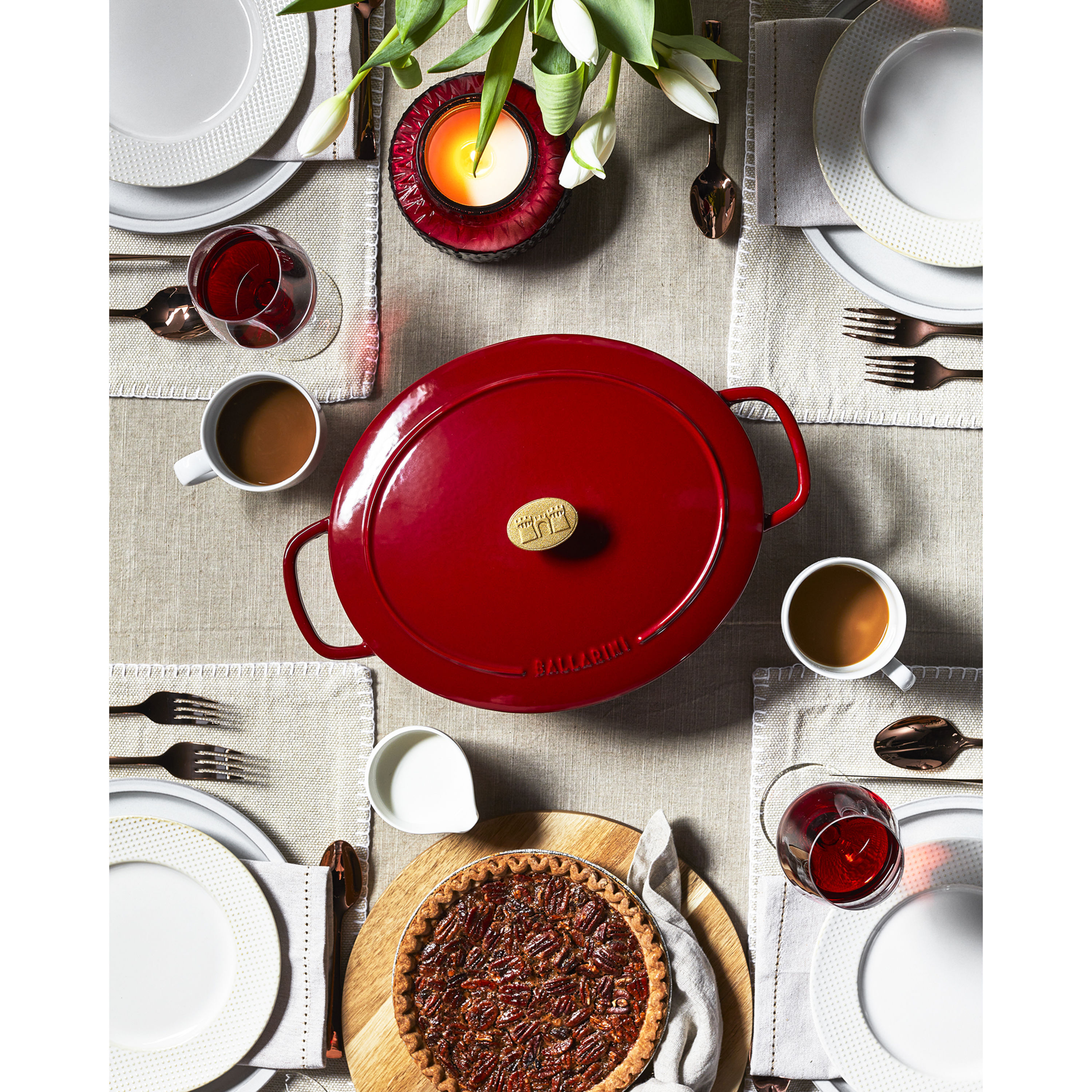 Cocotte 29 cm, oval, Rot, Gusseisen