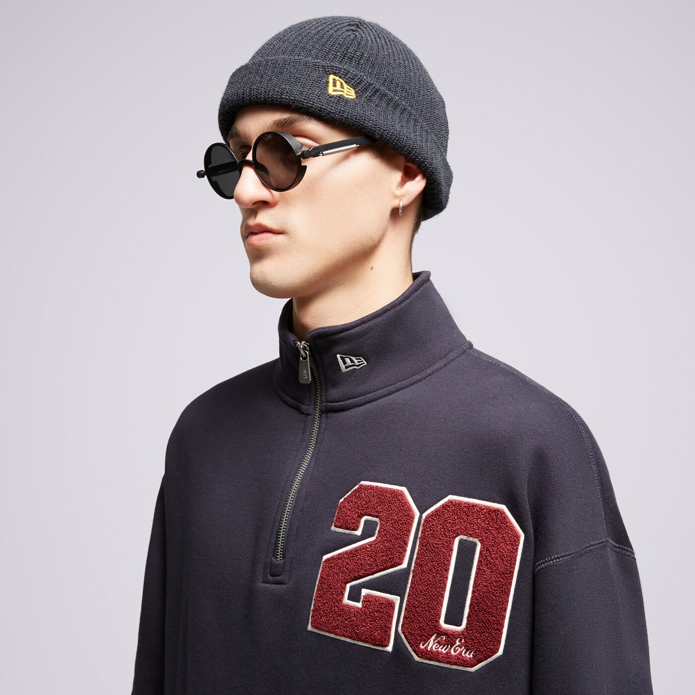NEW ERA SWEATSHIRT MIT REIßVERSCHLUSS   NE QUARTER ZIP NONE Dunkelblau
