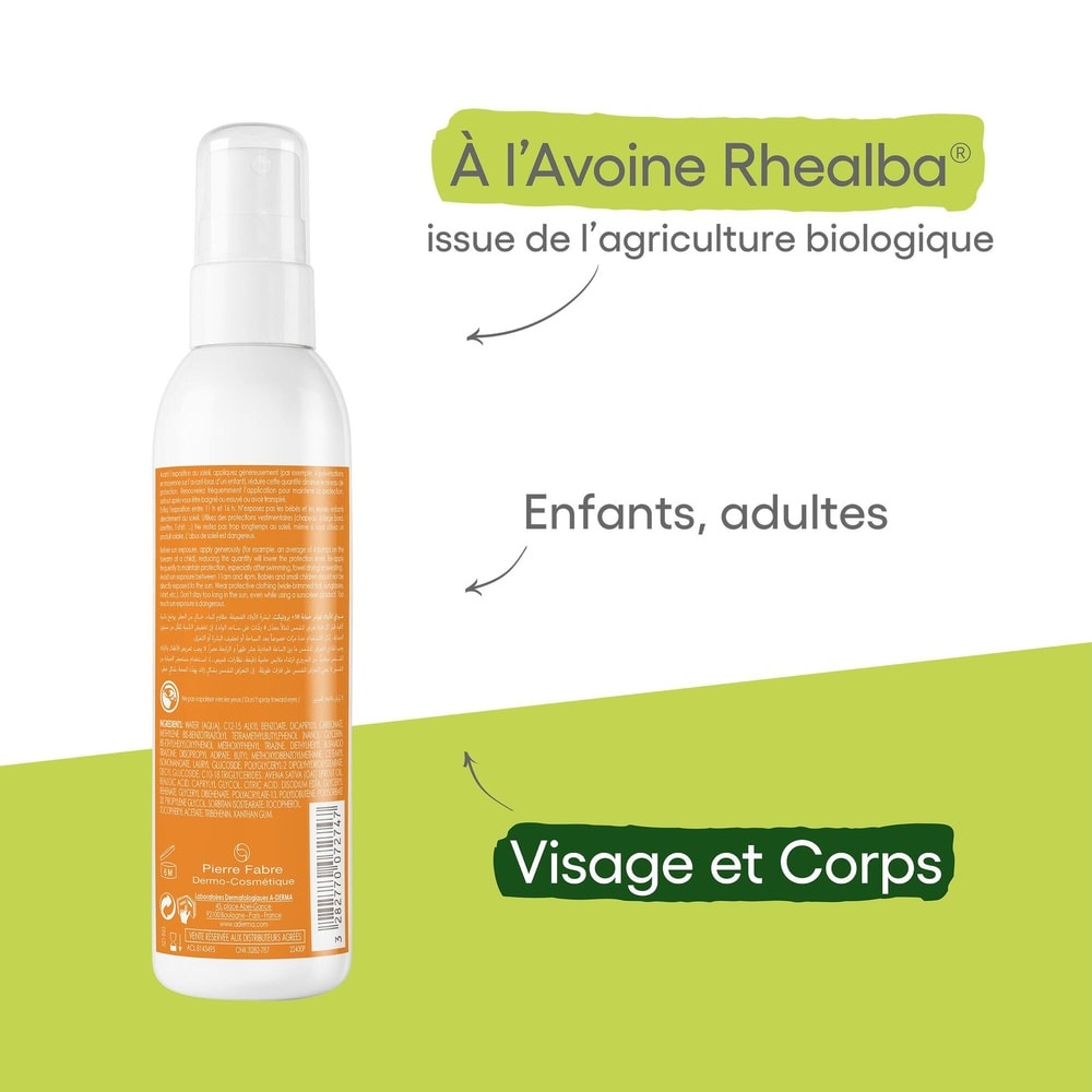 A-Derma PROTECT Spray enfants très haute protect ion 50+ 200ml Spray solaire