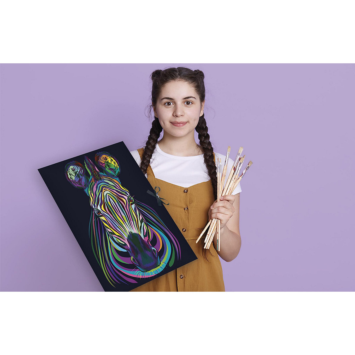 Sammelmappe/Zeichenmappe Neon, DIN A2, mit Verschlussband