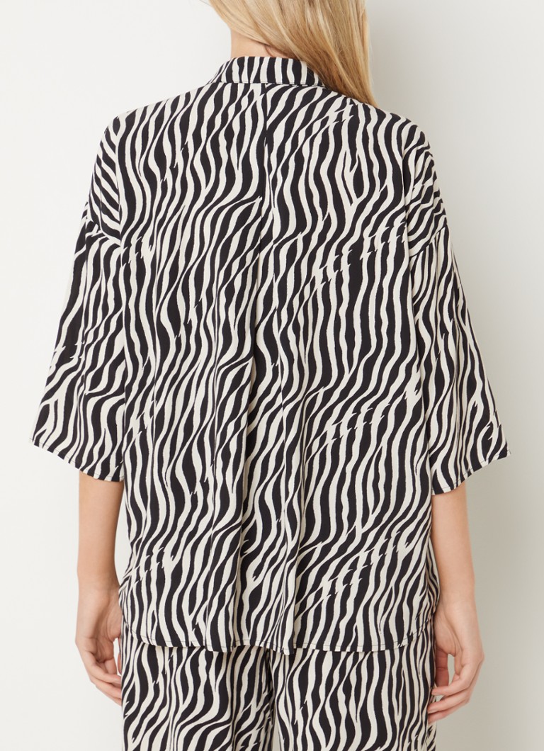 French Connection  Seine Delphine blouse met zebraprint