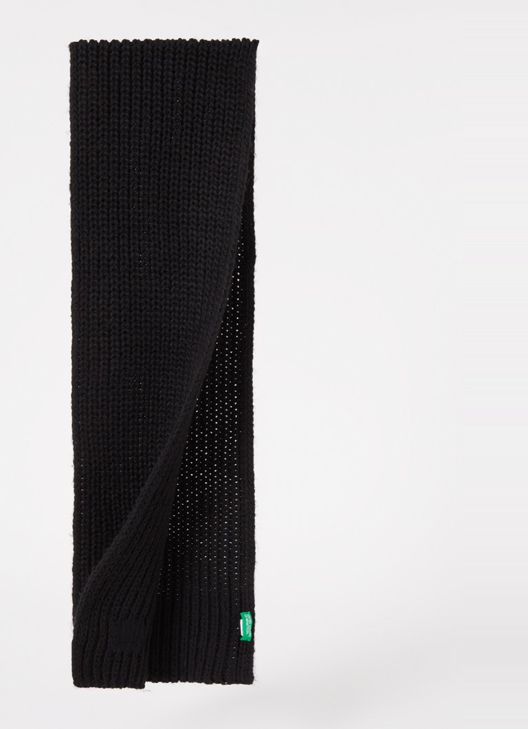 Eșarfă groasă Benetton din amestec de lână cu cristale, 150 x 20 cm