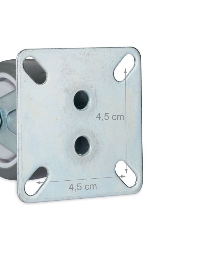 relaxdays 4 x Bockrolle in Grau/ Silber - 50 mm günstig kaufen onesize