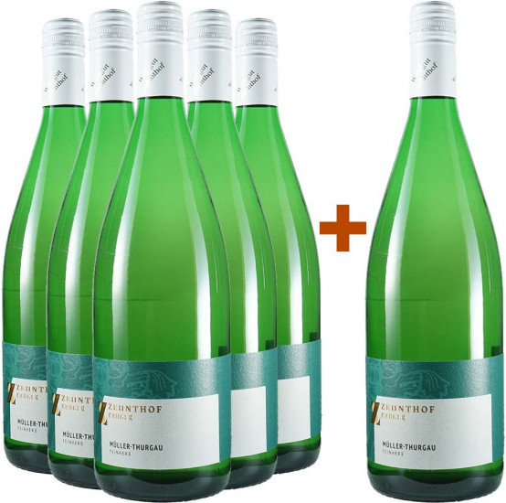 5+1 Paket 2022 Müller-Thurgau feinherb 1,0 L - Weingut Zehnthof Kruger