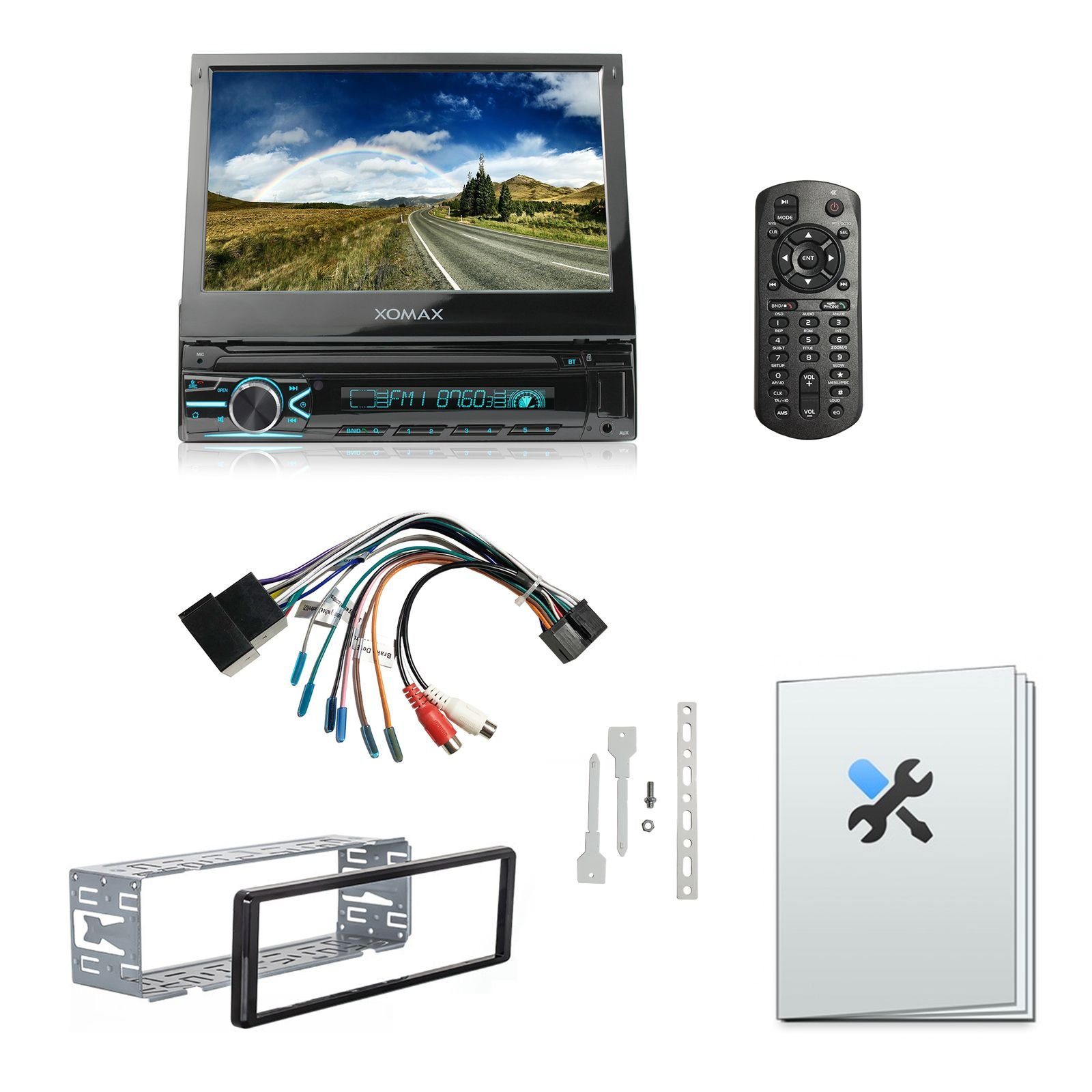 XOMAX XM-V746 Autoradio mit 7 Zoll Bildschirm, Bluetooth, USB, SD, 1 DIN Autoradio
