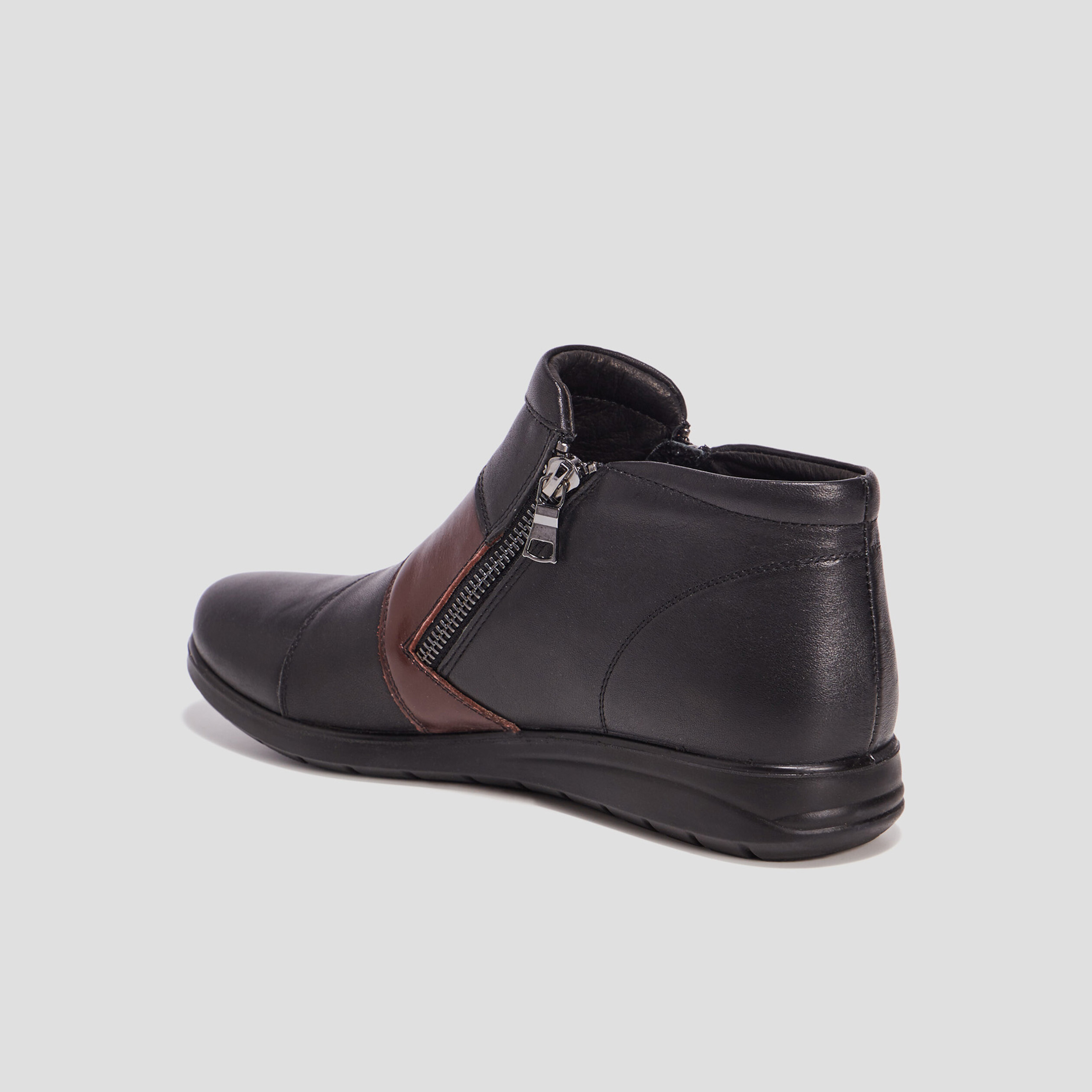 Bottines en cuir noir femme | La Halle