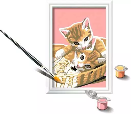 CreArt Katzenbabys - Malen nach Zahlen für Kinder ab 9 Jahren