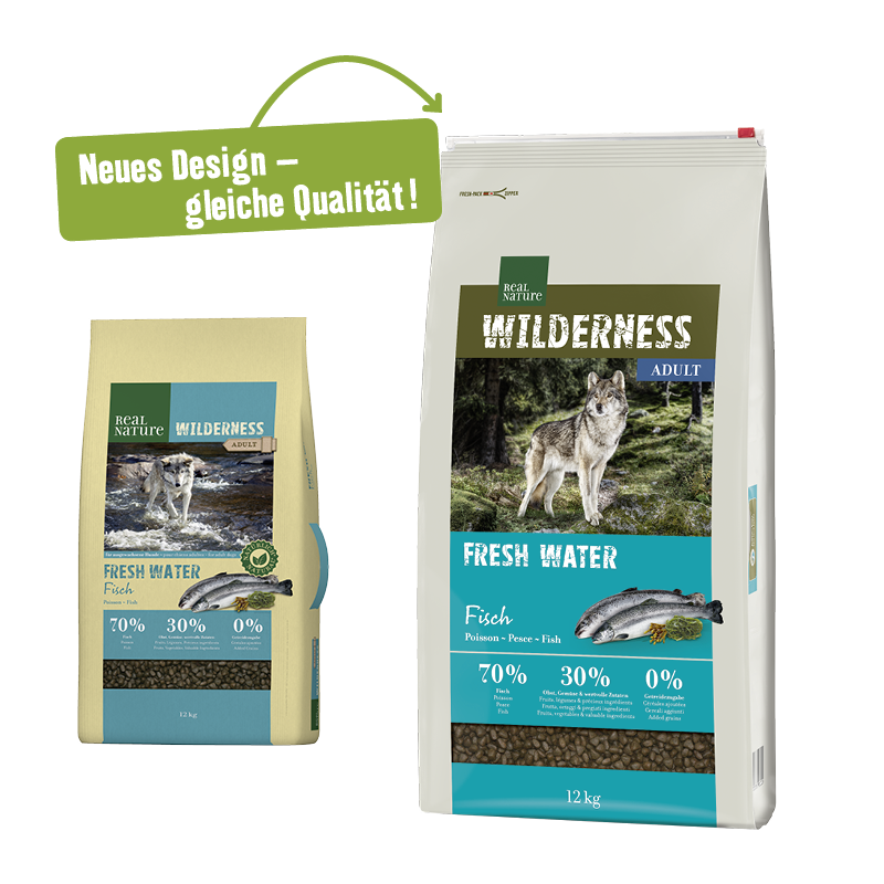 REAL NATURE Hundetrockenfutter REAL NATURE WILDERNESS Fresh Water Adult Fisch 12 kg