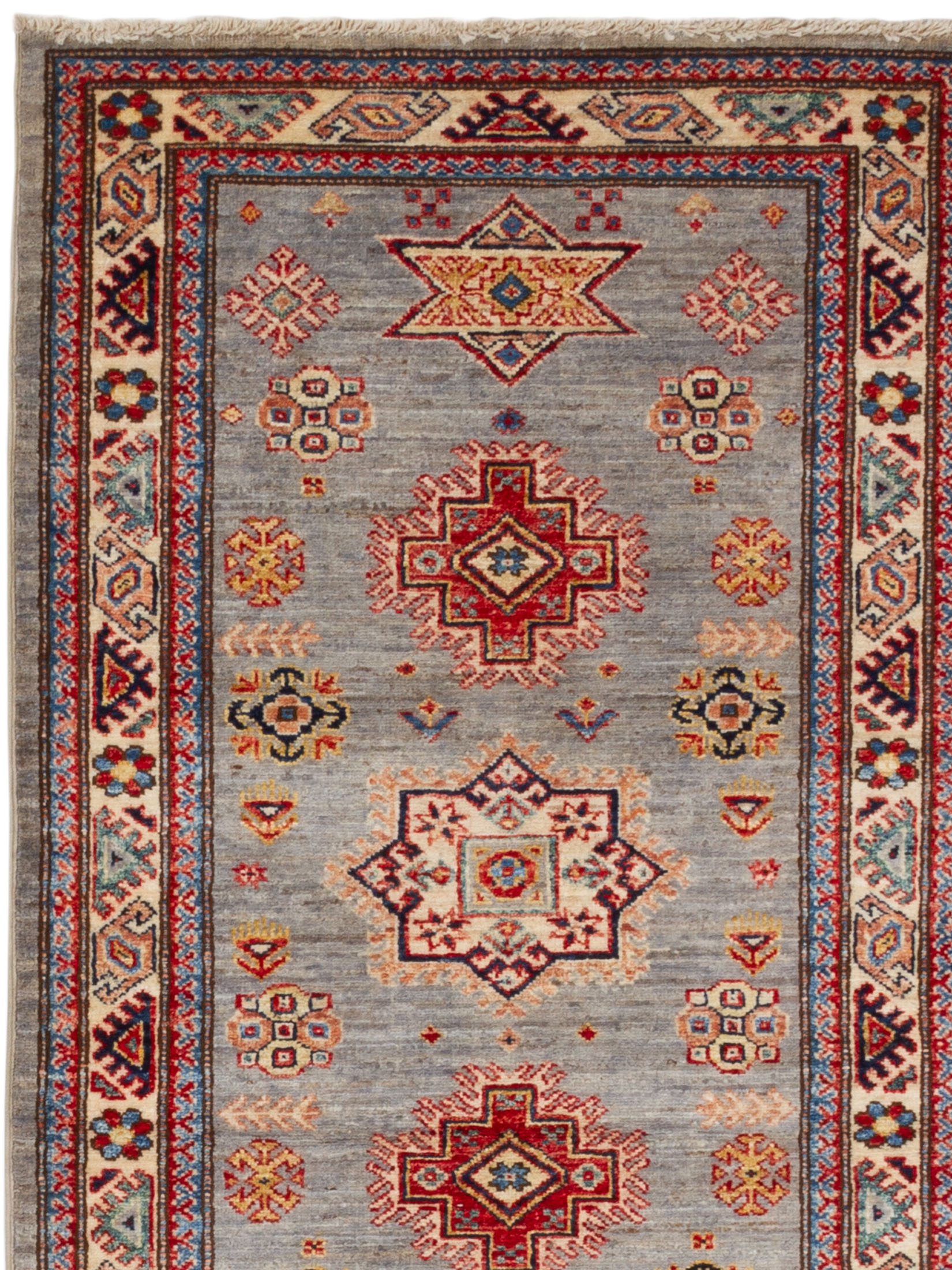 Kazak Ghazni ca. 246 x 83 cm, Unikat / Einzelstück