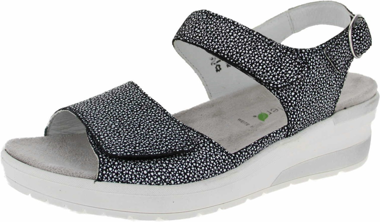 WALDLÄUFER Komfort Sandalen schwarz 702005