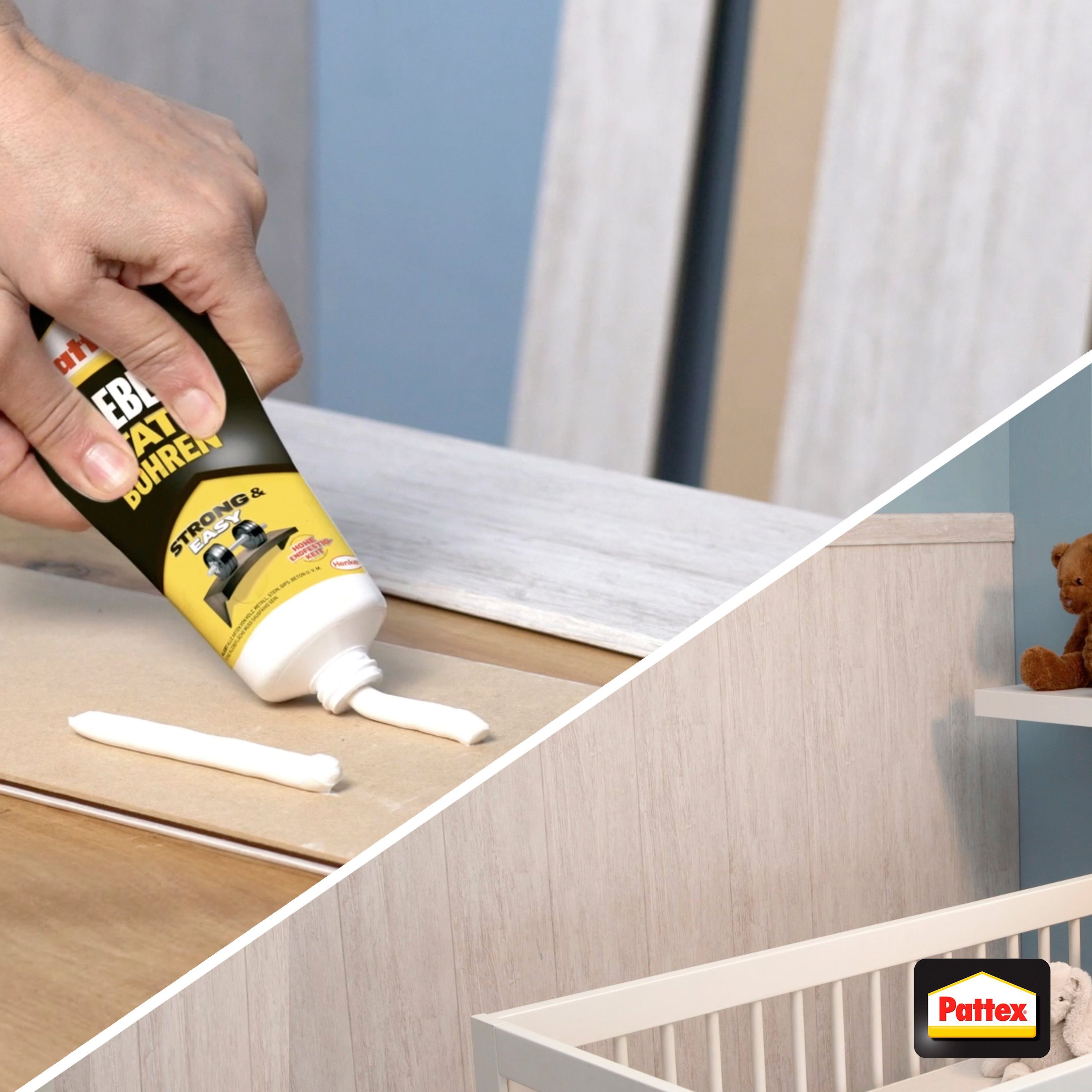Pattex Montagekleber Super Montage und Kleben statt Bohren, (Set, 2-tlg)