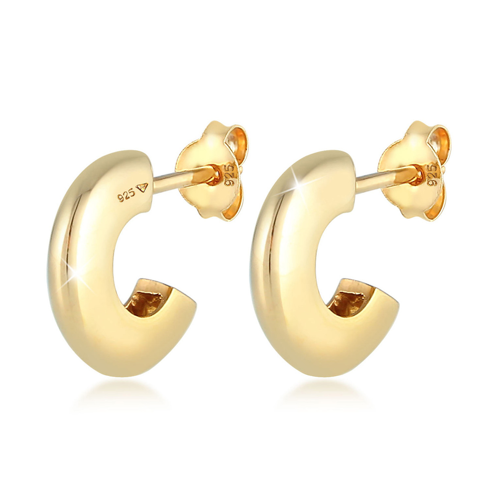 Elli Elli Boucles d'Oreilles Mesdames Créoles Elégant Filigrane Tendance Minimale en A Boucles d'oreilles