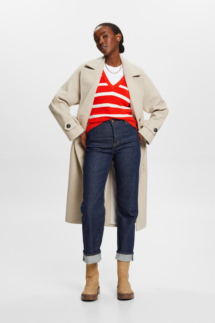 Gerade Premium-Selvedge-Jeans mit hohem Bund