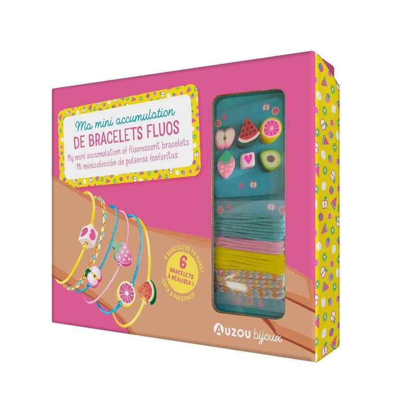 Coffret Ma petite accumulation de bracelets fluos - Auzou