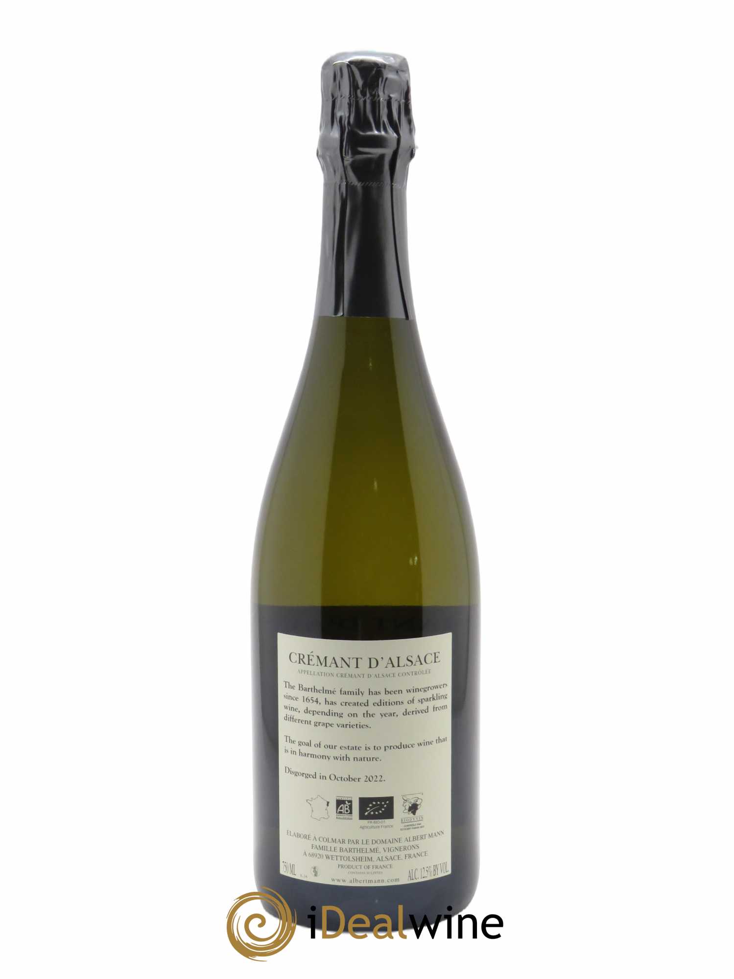 Crémant d'Alsace Extra Brut Albert Mann  2020 - Lot de 1 Bouteille
