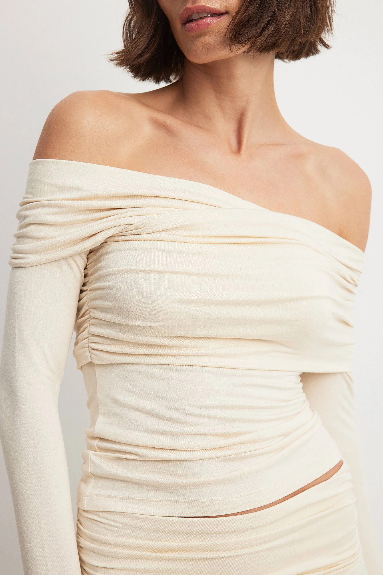 Soft Line Off Shoulder Draped Top
