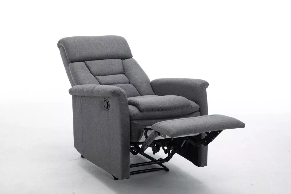 Happy Home Happy Home Relaxsessel mit Liegefunktion Stoffbezug grau