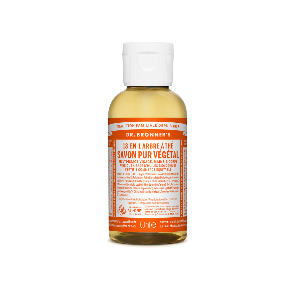 Dr Bronner's Dr Bronner's - Savon liquide Arbre à thé - 60ml Savon liquide