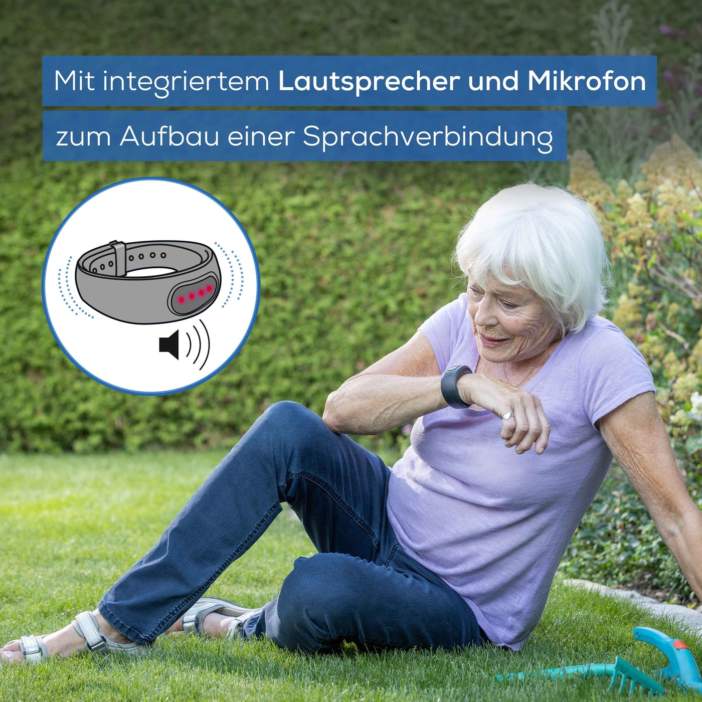 Beurer Notfallarmband EC 70 SafePlus-Automatische Sturzerkennung mit Notruffunktion für schnelle Hilfe im Notfall