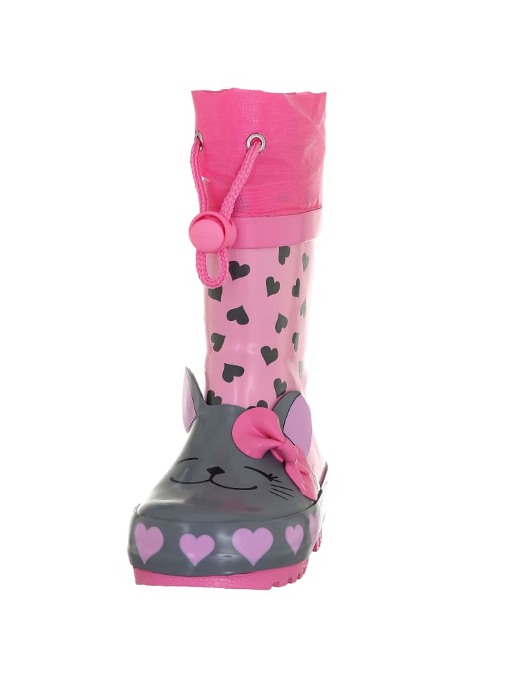 Playshoes Gummistiefel Katze in Rosa günstig kaufen 20