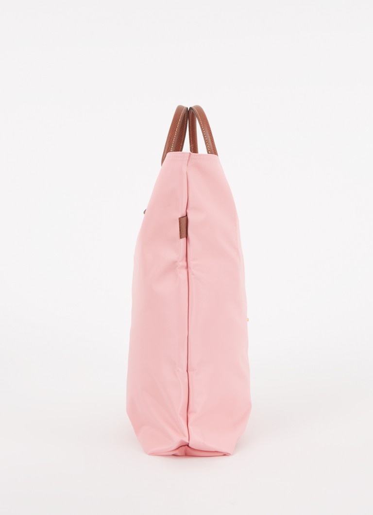 Geantă Longchamp Le Pliage Original, mărimea M, cu detalii din piele.
