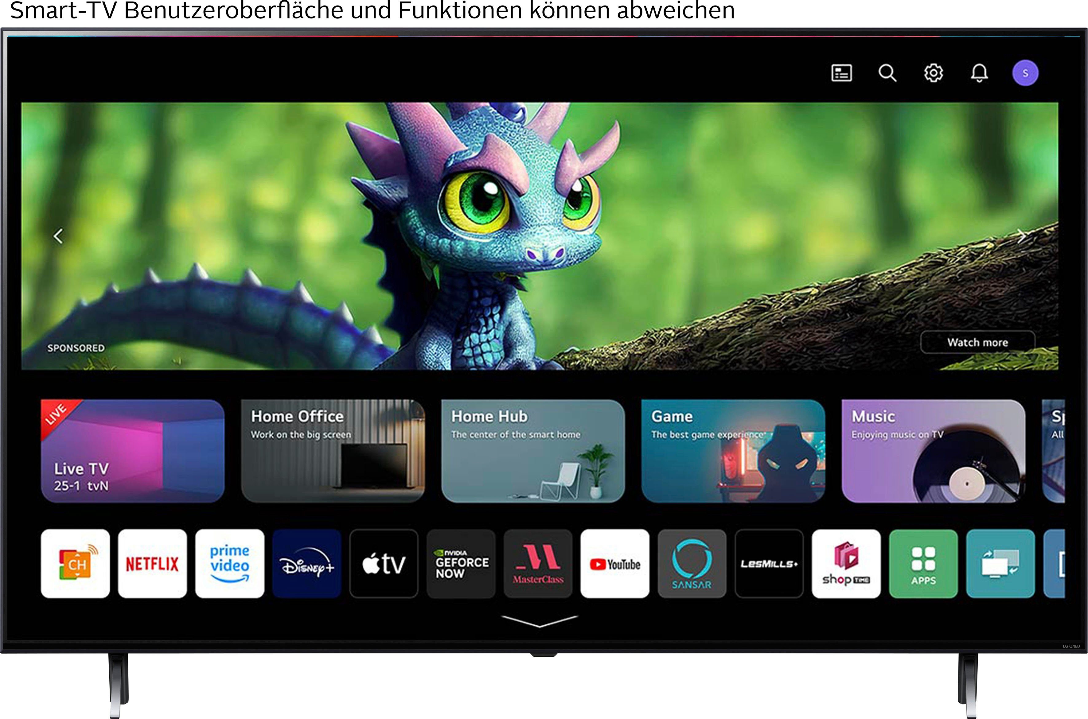 LG 65QNED756RA QNED-Fernseher (165 cm/65 Zoll, 4K Ultra HD, Smart-TV, QNED,α5 Gen6 4K AI-Prozessor,HDR10,HDMI 2.0,Single Triple Tuner)